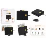 iLike 4-w-1 USB Czytnik Kart Smart z Obsługą SIM, SD i Micro SD, Czytnik CAC do Kart ID, Kart Bankowych, eID i Kart Pamięci Czarny