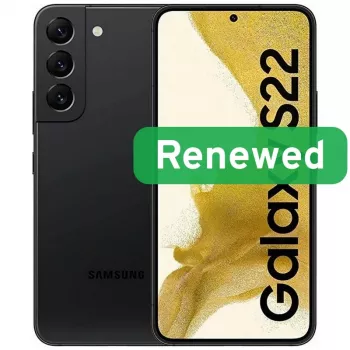 Samsung Renewed Grade Factory-Sealed Galaxy S22 6.1 cal 128GB 5G Czarny