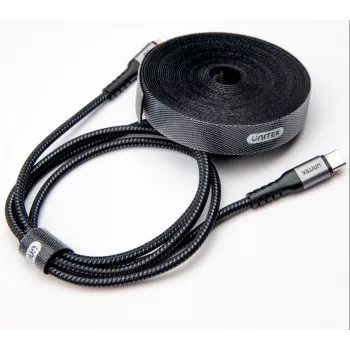 UNITEK OT142BK Hook and Loop Cable Organizer Tape 5m Black