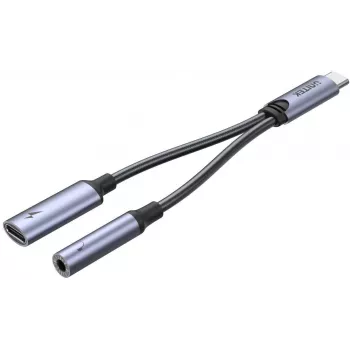 UNITEK USB-C na 3.5mm Audio Jack i USB-C 60W PD Adapter (Space Grey)