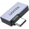 UNITEK USB-C Męski do USB-C Żeński Adapter Kątowy Płaski 40Gbps 100W Space Gray