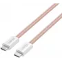 UNITEK Magnetyczny Samozwijający się Pleciony Kabel USB-C na USB-C 100W PD Różowy 1m