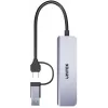 UNITEK 5-in-1 USB-C Hub z czytnikiem kart SD i MicroSD, 5 Gb/s, Space Grey