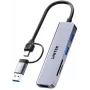 UNITEK 5-in-1 USB-C Hub z czytnikiem kart SD i MicroSD, 5 Gb/s, Space Grey