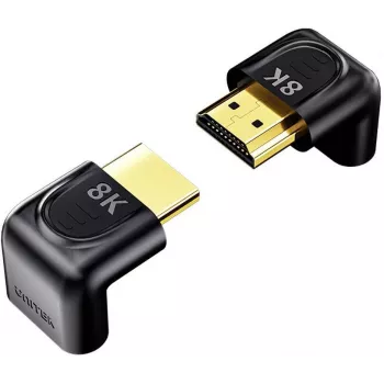 UNITEK 8K HDMI Adapter kątowy 90° i 270° (2 szt.) - Czarny