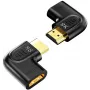 UNITEK Płaski Kątowy Adapter HDMI 8K 90° i 270° (2 szt.) - Czarny