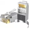 Złącze RJ45 Cat.7 UNITEK Pass-Through, ekranowane, pozłacane, przezroczyste, 50 szt.