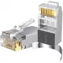 Złącze RJ45 Cat.7 UNITEK Pass-Through, ekranowane, pozłacane, przezroczyste, 50 szt.