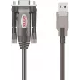 Przewód konwertera UNITEK USB-A na RS232, DB9 męski, 1,5 m, czarny