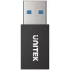 UNITEK USB-A Data Blocker Adapter - Charge-Only, Czarny