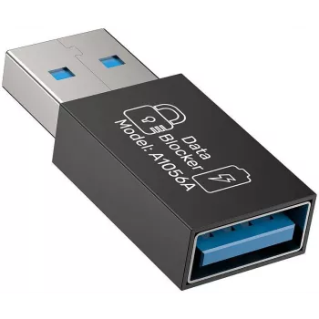 UNITEK USB-A Data Blocker Adapter - Charge-Only, Czarny