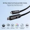 UNITEK USB-C Active Optical Cable 5m - 10Gbps, PD 60W, 8K@30Hz, Czarny