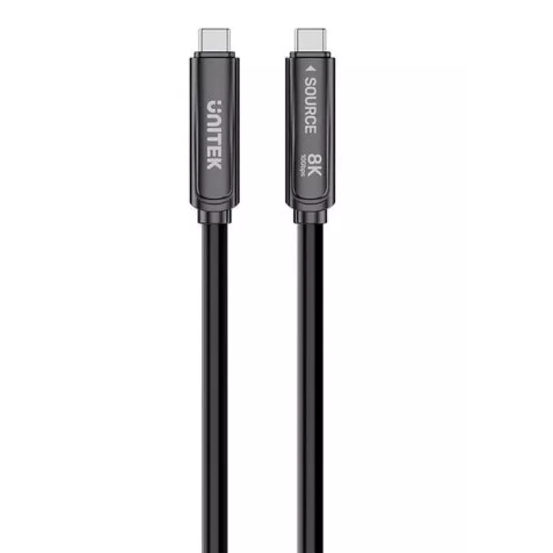 UNITEK USB-C Active Optical Cable 5m - 10Gbps, PD 60W, 8K@30Hz, Czarny