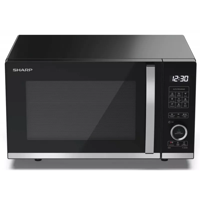 Sharp YC-QG204AE-B Kuchenka mikrofalowa z grillem, 20L, 800W, Czarny
