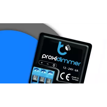 BLEBOX Proxidimmer Pojemnościowy Czujnik Zbliżeniowy Wi-Fi Bezdotykowy Ściemniacz do Taśm LED 12-24V DC, 5A, 120W, PWM, IP20