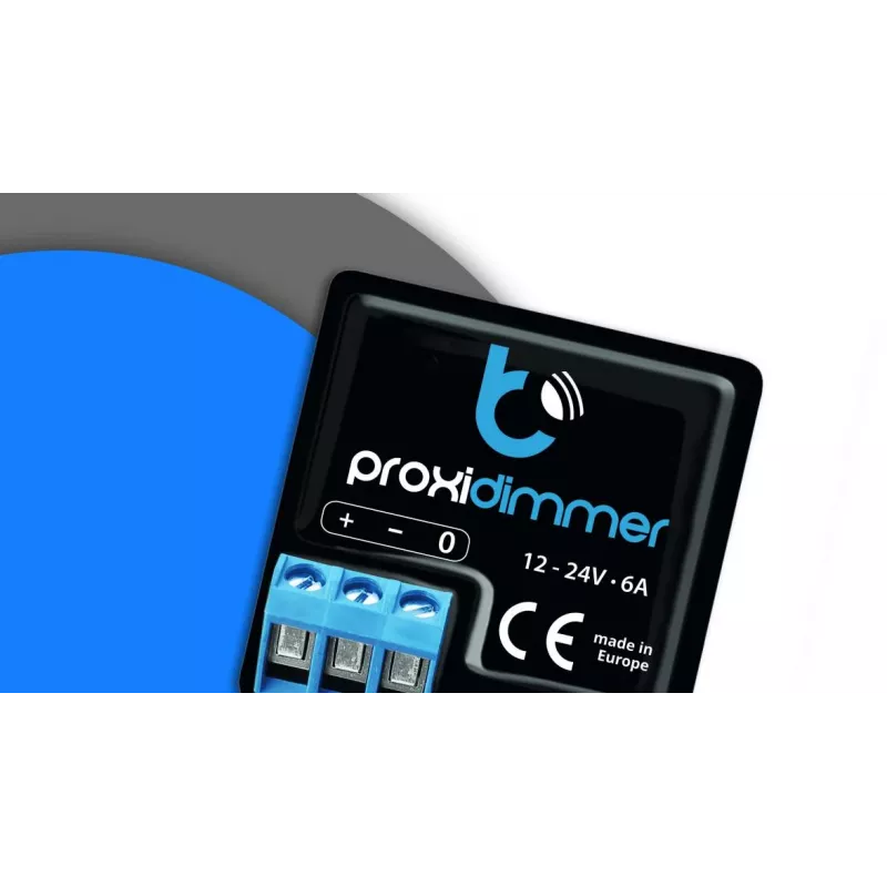 BLEBOX Proxidimmer Pojemnościowy Czujnik Zbliżeniowy Wi-Fi Bezdotykowy Ściemniacz do Taśm LED 12-24V DC, 5A, 120W, PWM, IP20