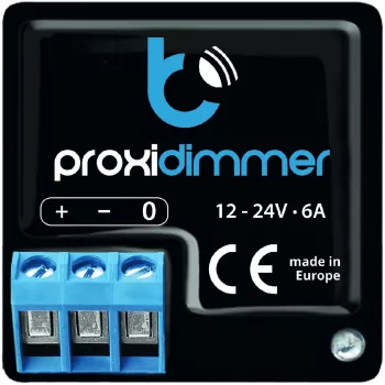 BLEBOX Proxidimmer Pojemnościowy Czujnik Zbliżeniowy Wi-Fi Bezdotykowy Ściemniacz do Taśm LED 12-24V DC, 5A, 120W, PWM, IP20