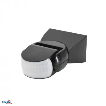 Czujnik ruchu PIR BEMKO 1200W 180° IP65 Czarny