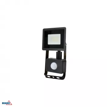 KAFLER KASTEL LED Floodlight 10W 4000K 800lm IP65 Black z czujnikiem PIR