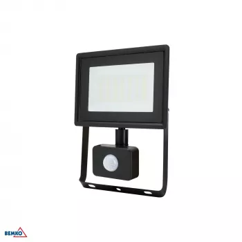 Naświetlacz LED KAFLER KASTEL 30W 4000K 2520lm IP65 Czarny z czujnikiem PIR
