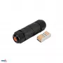 BEMKO IP68 3-Pole Cable Connector, Quick Connect, Black