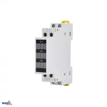 SCHELINGER 3-fazowy cyfrowy wskaźnik napięcia 80-500V AC na szynę DIN