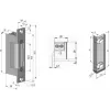 SCOT ES-S12DCN PROFI Symetryczny elektryczny zaczep drzwiowy niskoprądowy 12V DC Fail-Secure