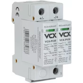 VCX DC C2P 1000V PV30 Ogranicznik przepięć typu 2 2P 1000V DC do systemów fotowoltaicznych
