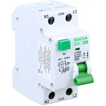 GACIA SL6N RCBO 1P+N B16A 30mA Type AC Wyłącznik różnicowoprądowy z zabezpieczeniem nadprądowym
