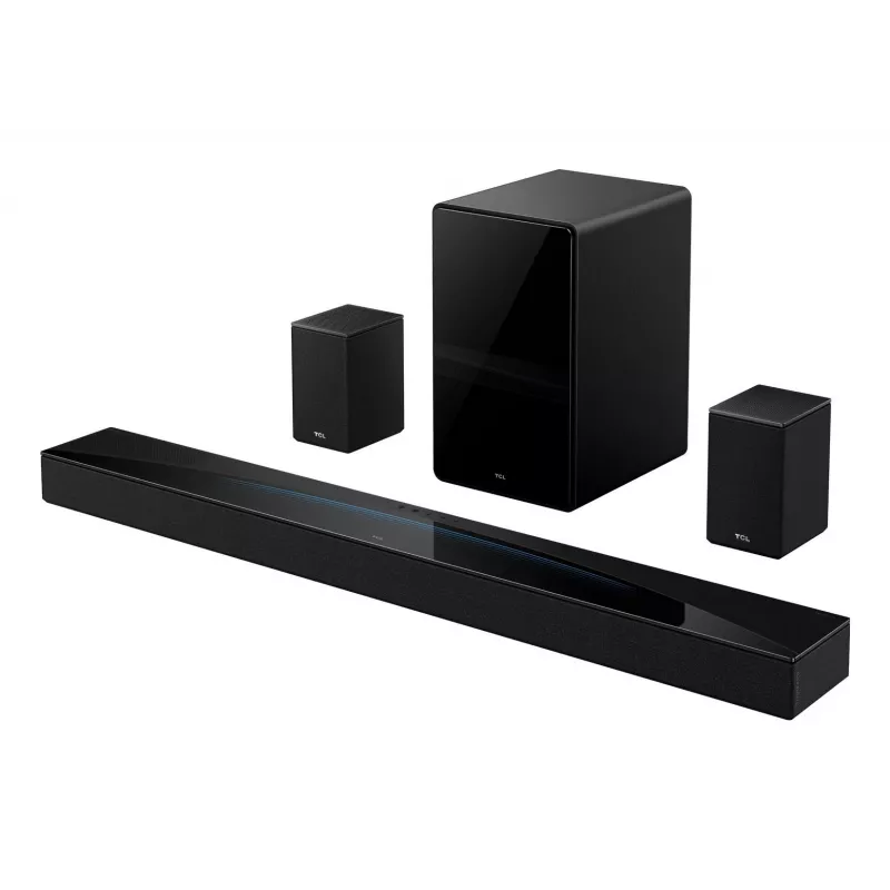 TCL Q85H PRO 5.1.2-kanałowa soundbar z bezprzewodowym subwooferem, 660W, Dolby Atmos, DTS:X, Bluetooth 5.3, Wi-Fi, HDMI 2.1 eARC, AI Sonic Adaptation