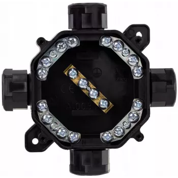 PAWBOL A.0035C Hermetyczna puszka przyłączeniowa natynkowa PG16, IP67 (5x4mm²), czarna