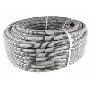 PAWBOL Karbowany kabel PVC 50m, 320N, średnica zewnętrzna 20mm / wewnętrzna 14mm, szary 6161A-50P