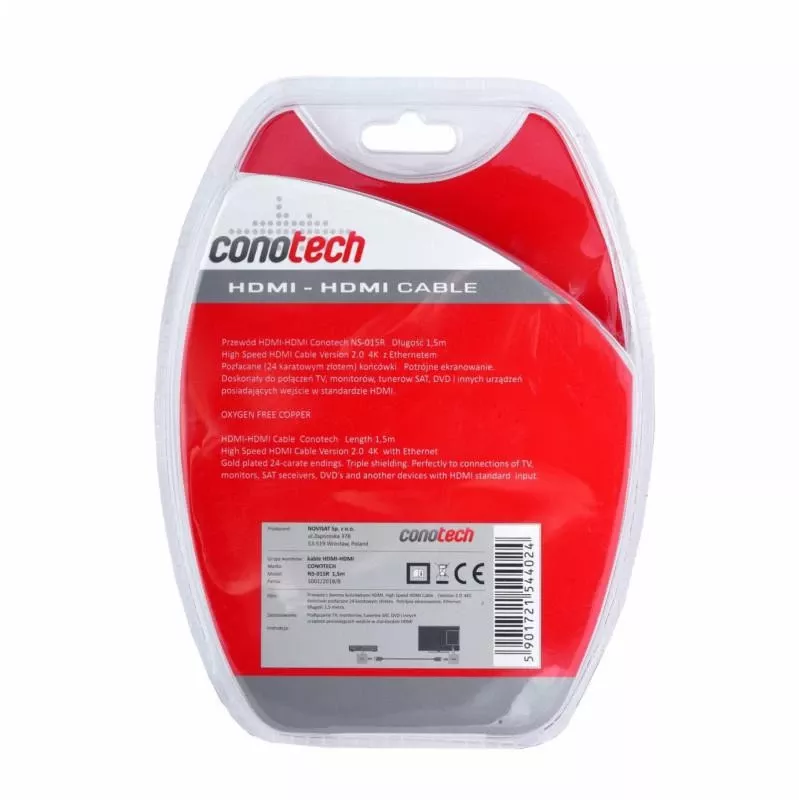 CONOTECH NS-015R HDMI 2.0 Cable 1.5m Black