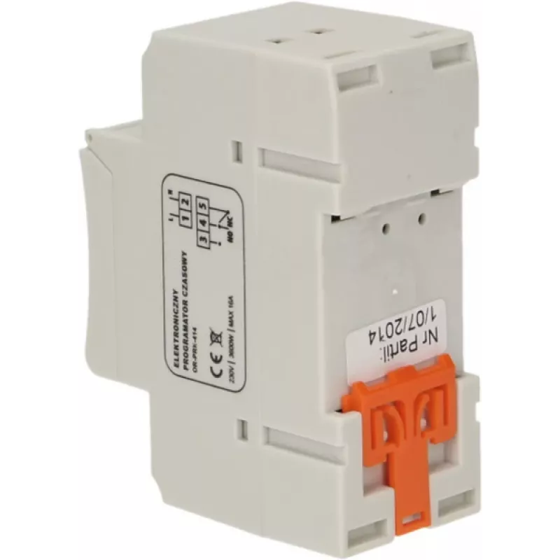 ORNO OR-PRE-414 Cyfrowy wyłącznik czasowy, szyna DIN, 230V AC, 16A, 1 kanał