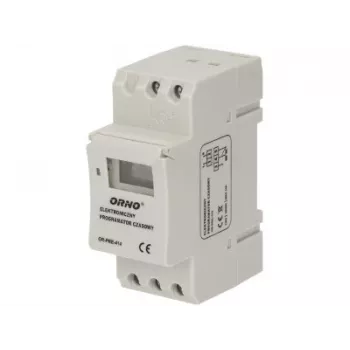 ORNO OR-PRE-414 Cyfrowy wyłącznik czasowy, szyna DIN, 230V AC, 16A, 1 kanał