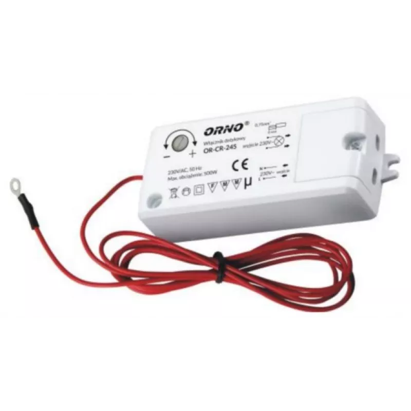 ORNO OR-CR-245 Bezdotykowy indukcyjny wyłącznik zbliżeniowy do oświetlenia LED, czarny