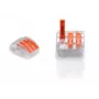 TRYTYT PC-233 3-drożny złączka dźwigniowa 0.2-4.0 mm² 50 szt. przezroczysty pomarańczowy