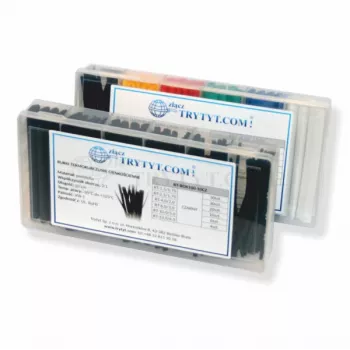 Zestaw koszulek termokurczliwych TRYTYT czarny RT-BOX100-10CZ