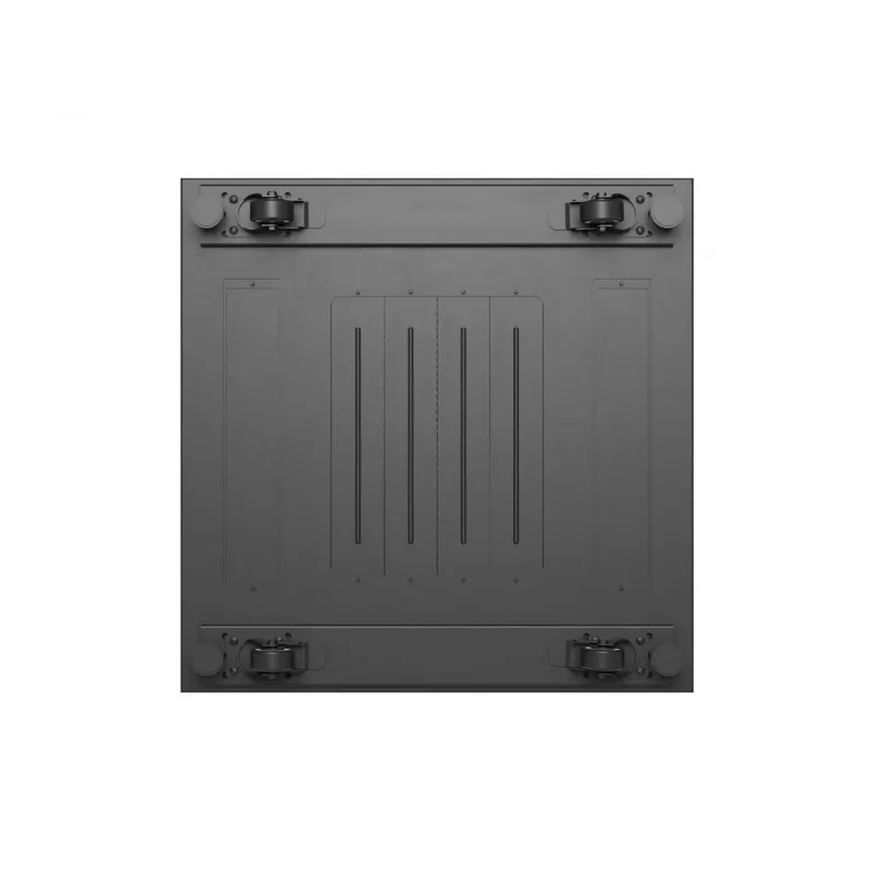 Lanberg 19 cali 18U 600x600 Czarna wolnostojąca szafa rackowa z drzwiami szklanymi (Flat Pack)