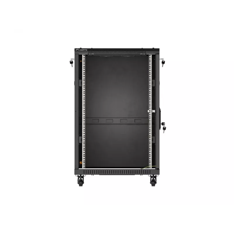 LANBERG 18U 19-calowa wolnostojąca szafa rack 600x800mm Czarny, drzwi ze szkła hartowanego (Flat Pack)