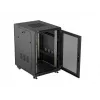 Lanberg 19 cali 18U 600x800 mm Czarna wolnostojąca szafa rack z perforowanymi drzwiami (Flat Pack)
