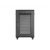 Lanberg 19 cali 18U 600x800 mm Czarna wolnostojąca szafa rack z perforowanymi drzwiami (Flat Pack)