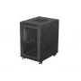Lanberg 19 cali 18U 600x800 mm Czarna wolnostojąca szafa rack z perforowanymi drzwiami (Flat Pack)