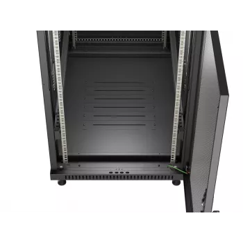 LANBERG 19 inch 27U Freestanding Rack Cabinet 600x1000mm Black Perforated Door (Flat Pack)