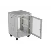 Lanberg FF01-6615-23SL Wolnostojąca szafa rack 19 cali 15U 600x600 Szara z drzwiami perforowanymi LCD Flat Pack