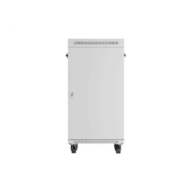 LANBERG 19 inch 22U Szafa stojąca 600x600 mm Szara Drzwi ze szkła hartowanego Wyświetlacz LCD (Flat Pack)