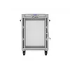 Lanberg 19 cali 15U 600x800 Szafa rack stojąca, szara, z drzwiami perforowanymi i panelem LCD (płaska paczka)