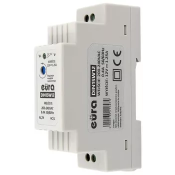 EURA DIN15W12 Zasilacz na szynę DIN 12V 1.25A 15W