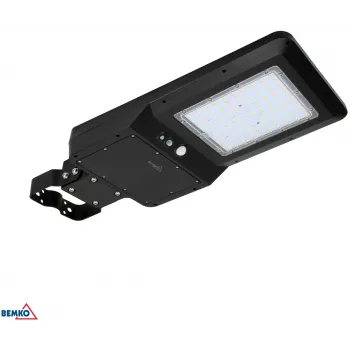 BEMKO SOLGER LED Solar Street Light 40W 6000LM 3000/4000/6000K IP65 Black with PIR Sensor