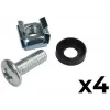 ATTE ADD-RACK2U1 2U 19-calowy adapter montażowy do szafy rack z prostymi otworami montażowymi, czarny